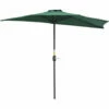 Outsunny 3 (m) Metal Frame Garden Furniture Parasol Half Round Umbrella -Outsunny store 3205782 1