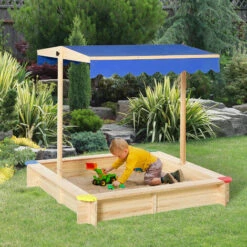 Outsunny Kids Wooden Cabana Sandbox Children Outdoor Playset W/ Bench Canopy 4 Outsunny Kids Wooden Cabana Sandbox Children Outdoor Playset W/ Bench Canopy -Outsunny store 32139180 3