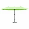 Outsunny 4.6M Garden Patio Umbrella Canopy Parasol Sun Shade W/ Base Green -Outsunny store 32348046 1