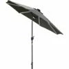 Outsunny 2.7m Garden Parasol Summer Shelter W/ LED Solar Light Crank Tilt Grey -Outsunny store 32348047 1