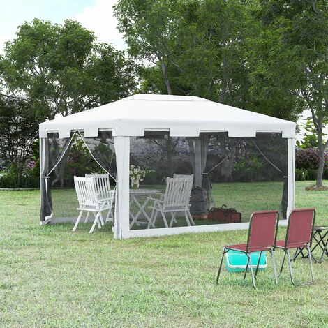 Outsunny 4 x 3m Party Tent Waterproof Garden Gazebo Canopy Wedding Cover Shade Outsunny 4 X 3m Party Tent Waterproof Garden Gazebo Canopy Wedding Cover Shade -Outsunny store 3259309 3