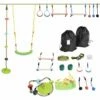 Outsunny Obstacle Course Kids Slackline W/ Rings Bars Fist Swing Climbing Rope 2 Outsunny Obstacle Course Kids Slackline W/ Rings Bars Fist Swing Climbing Rope -Outsunny store 32716629 1