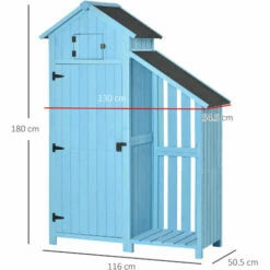 Outsunny Garden Storage Shed Outdoor Firewood House W/ Waterproof Asphalt Roof -Outsunny store 33112384 2