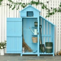 Outsunny Garden Storage Shed Outdoor Firewood House W/ Waterproof Asphalt Roof -Outsunny store 33112384 3