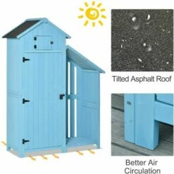 Outsunny Garden Storage Shed Outdoor Firewood House W/ Waterproof Asphalt Roof -Outsunny store 33112384 5