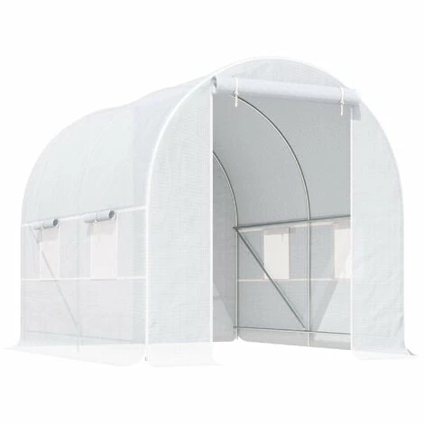 Outsunny Greenhouse Solid Frame Walk-in Garden Grow Large Insect Poly Tunnel Outsunny Greenhouse Solid Frame Walk-in Garden Grow Large Insect Poly Tunnel -Outsunny store 3333784 1