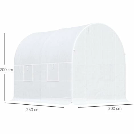Outsunny Greenhouse Solid Frame Walk-in Garden Grow Large Insect Poly Tunnel Outsunny Greenhouse Solid Frame Walk-in Garden Grow Large Insect Poly Tunnel -Outsunny store 3333784 2