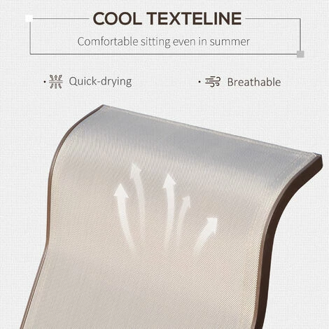 Outsunny Texteline Glider Chair Garden Swing Seat Outdoor Metal Rocking Armchair Outsunny Texteline Glider Chair Garden Swing Seat Outdoor Metal Rocking Armchair -Outsunny store 3361241 5