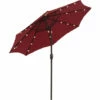 Outsunny Garden Parasol Outdoor Tilt Sun Umbrella LED Light Hand Crank Red 2 Outsunny Garden Parasol Outdoor Tilt Sun Umbrella LED Light Hand Crank Red -Outsunny store 3385519 1