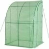 Outsunny 143 X 118 X 212cm Walk-In Lean To Wall Tunnel Greenhouse W/ Door -Outsunny store 34109435 1
