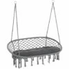 Outsunny Hanging Hammock Chair Macrame Seat For Patio Garden Yard Dark Grey -Outsunny store 34203154 1