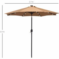 Outsunny 24 LED Solar Powered Parasol Umbrella Garden Tilt Outdoor String Light -Outsunny store 3427418 2