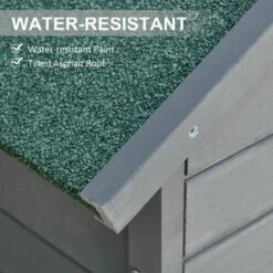 Outsunny Wood Garden Storage Shed Tool Cabinet W/ Felt Roof, 189x82x49cm, Grey 5 Outsunny Wood Garden Storage Shed Tool Cabinet W/ Felt Roof, 189x82x49cm, Grey -Outsunny store 34526001 4