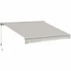 Outsunny Garden Door Awning Retractable Canopy Electric Patio Shelter 3.5M -Outsunny store 3539767 1