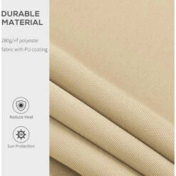 Outsunny 2.5m X 2m Garden Patio Manual Awning Canopy W/ Winding Handle Khaki -Outsunny store 3539769 4