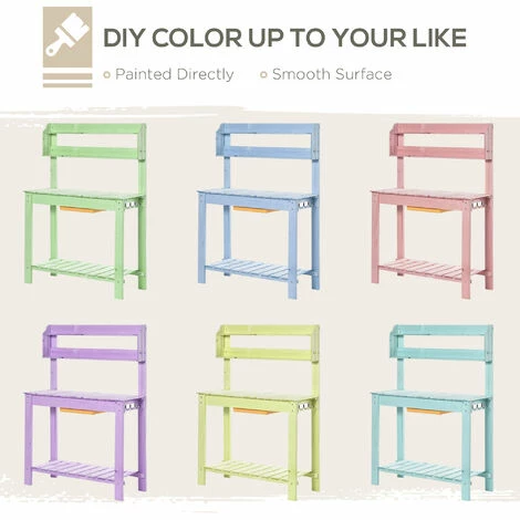 Outsunny Garden Potting Bench Workstation Table w/ Sliding Tabletop & Dry Sink Outsunny Garden Potting Bench Workstation Table W/ Sliding Tabletop & Dry Sink -Outsunny store 36425212 4