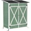Outsunny Garden Storage Shed Tool Organizer W/ Table, 139x75x160cm, Green -Outsunny store 36599296 1