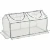 Outsunny Greenhouse Plants Foil Tomato Vegetable House W/ 2 Windows White -Outsunny store 37770648 1