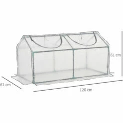 Outsunny Greenhouse Plants Foil Tomato Vegetable House W/ 2 Windows White 3 Outsunny Greenhouse Plants Foil Tomato Vegetable House W/ 2 Windows White -Outsunny store 37770648 2