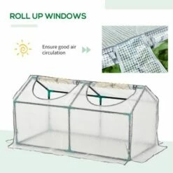 Outsunny Greenhouse Plants Foil Tomato Vegetable House W/ 2 Windows White 6 Outsunny Greenhouse Plants Foil Tomato Vegetable House W/ 2 Windows White -Outsunny store 37770648 5