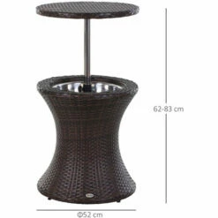 Outsunny Rattan Ice Bucket Activity Bar Cooler Table Beer Brown Outdoor Patio 3 Outsunny Rattan Ice Bucket Activity Bar Cooler Table Beer Brown Outdoor Patio -Outsunny store 3876486 2