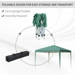 Outsunny 3 X 3m Garden Pop Up Gazebo Marquee Party Tent Wedding Canopy Green 11 Outsunny 3 X 3m Garden Pop Up Gazebo Marquee Party Tent Wedding Canopy Green -Outsunny store 4249534 5