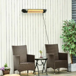Outsunny 2000W Electric Infrared Patio Heater Wall Mounted Heater W/ Remote -Outsunny store 42768488 3