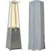 Outsunny 11.2KW Patio Gas Heater Pyramid Heater W/ Regulator Hose Cover, Silver -Outsunny store 42768531 1
