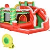 Outsunny Kids Bouncy Castle With Slide Pool Trampoline Climbing Wall W/ Blower -Outsunny store 47146026 1