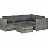 Outsunny 3Pcs Rattan Corner Sofa Set Coffee Table Garden Furniture W/ Cushion 2 Outsunny 3Pcs Rattan Corner Sofa Set Coffee Table Garden Furniture W/ Cushion -Outsunny store 47146278 1