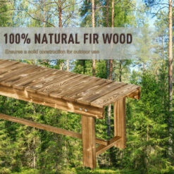 Outsunny 2-seater Outdoor Indoor Garden Wooden Bench Patio Loveseat Fir 110L X 38W X 35H Cm Carbonised 5 Outsunny 2-seater Outdoor Indoor Garden Wooden Bench Patio Loveseat Fir 110L X 38W X 35H Cm Carbonised -Outsunny store 48445938 4