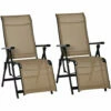 Outsunny Set Of 2 Outdoor Sun Recliner Loungers With Adjustable Footrest, Beige 1 Outsunny Set Of 2 Outdoor Sun Recliner Loungers With Adjustable Footrest, Beige -Outsunny store 48445944 1
