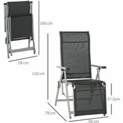 Outsunny Outdoor Sun Recliner Loungers W/ Adjustable Footrest For Patio Garden -Outsunny store 48445971 2