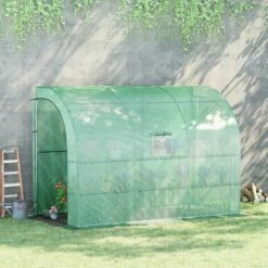Outsunny Walk-In Tunnel Wall Greenhouse With Windows And Doors, 2 Tiers -Outsunny store 48924580 3