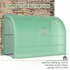 Outsunny Walk-In Tunnel Wall Greenhouse With Windows And Doors, 2 Tiers -Outsunny store 48924580 5