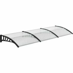 Outsunny Door Canopy Outdoor Awning Rain Shelter For Window Porch 300x100 Clear