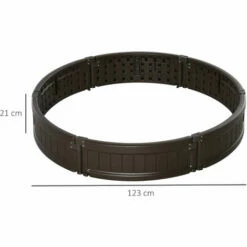 Outsunny Round Outdoor DIY Raised Garden Bed For Veggies Planter Cultivation -Outsunny store 49464829 2