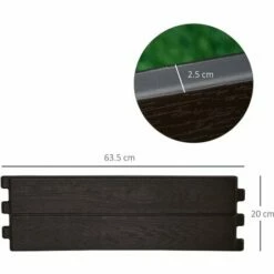 Alternative view of Outsunny Raised Garden Bed For Veggies Flowers, 6 Panels Outdoor Planter Box