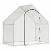 Outsunny Walk-In Portable Greenhouse Mini Grown House Steel Frame Window White 2 Outsunny Walk-In Portable Greenhouse Mini Grown House Steel Frame Window White -Outsunny store 49973439 1