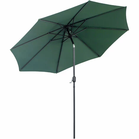 Outsunny 3(m) Patio Umbrella Outdoor Sunshade Canopy W/ Tilt & Crank Green 3 Outsunny 3(m) Patio Umbrella Outdoor Sunshade Canopy W/ Tilt & Crank Green