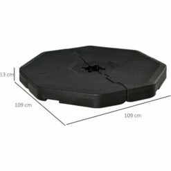 Outsunny 4 Pcs Umbrella Base Stand Cantilever Offset Umbrella Plastic Weights -Outsunny store 50097770 2