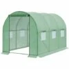 Outsunny Polytunnel Walk-in Garden Greenhouse With Zip Door And Windows 3 X 2M -Outsunny store 50241358 1