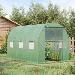 Outsunny Polytunnel Walk-in Garden Greenhouse With Zip Door And Windows 3 X 2M -Outsunny store 50241358 3