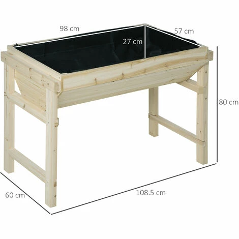 Outsunny Raised Garden Bed Elevated Planter Box for Backyard Grow Vegetables Outsunny Raised Garden Bed Elevated Planter Box For Backyard Grow Vegetables -Outsunny store 50316090 2