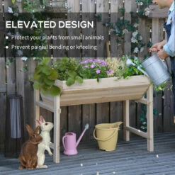 Outsunny Raised Garden Bed Elevated Planter Box For Backyard Grow Vegetables 6 Outsunny Raised Garden Bed Elevated Planter Box For Backyard Grow Vegetables -Outsunny store 50316090 5