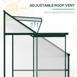 Outsunny Walk-In Garden Greenhouse Aluminum Frame Polycarbonate 6 X 4ft -Outsunny store 50886406 4