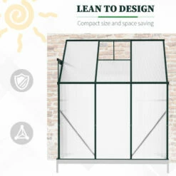 Outsunny Walk-In Garden Greenhouse Aluminum Frame Polycarbonate 6 X 4ft -Outsunny store 50886406 5