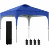 Outsunny Pop Up Gazebo Foldable W/ Wheeled Carry Bag & 4 Weight Bags, Blue -Outsunny store 50886411 1