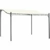 Outsunny 4 X 3M Wall Mounted Awning Free Stand Canopy Shade Porch Pergola Cream -Outsunny store 50886422 1