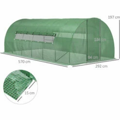 Outsunny 6 X 3M Reinforced Walk-in Polytunnel Garden Greenhouse Steel Frame -Outsunny store 50886428 2
